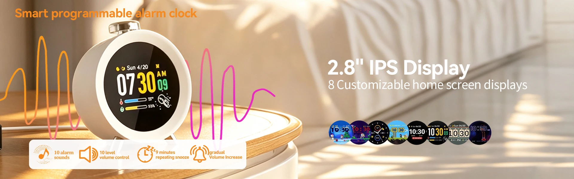 Smart programmable alarm clock